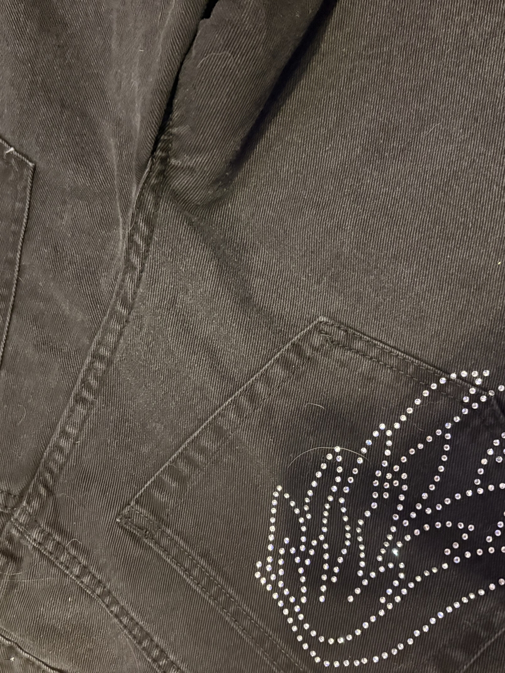 Urban Outfitters Men's Black Slim Jeans with Stud Embellishment